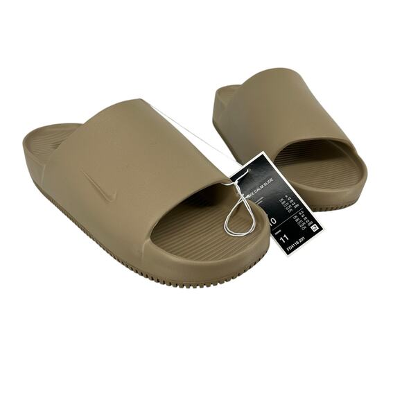 BRAND NEW NWB NWT Men's Khaki Nike Calm Slides Sz 10M FD4116-201 - Picture 3 of 7